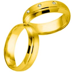 Σετ βέρες από κίτρινο χρυσό 14 καρατίων