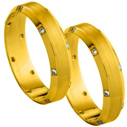 Σετ βέρες από κίτρινο χρυσό 14 καρατίων