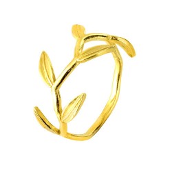 Ασημένιο επιχρυσωμένο δαχτυλίδι 925