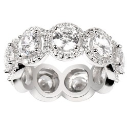 Ασημένιο ολόβερο δαχτυλίδι 925 με ζιργκόν