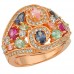 Ασημένιο δαχτυλίδι 925 σε ροζ χρώμα