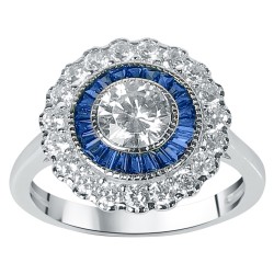 Ασημένιο δαχτυλίδι ροζέτα 925 με ζιργκόν