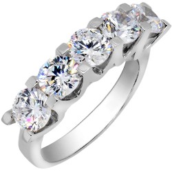 Ασημένιο σειρέ δαχτυλίδι 925 με Swarovski ζιργκόν