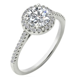 Ασημένιο μονόπετρο δαχτυλίδι ροζέτα 925