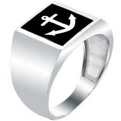 Ασημένιο ανδρικό δαχτυλίδι άγκυρα 925