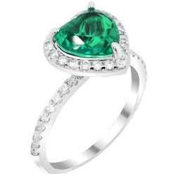 Ασημένιο δαχτυλίδι καρδιά 925