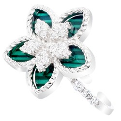 Ασημένιο δαχτυλίδι λουλούδι 925