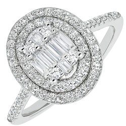 Ασημένιο δαχτυλίδι οβάλ ροζέτα 925 με ζιργκόν