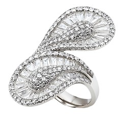 Ασημένιο δαχτυλίδι σταγόνες 925 με ζιργκόν