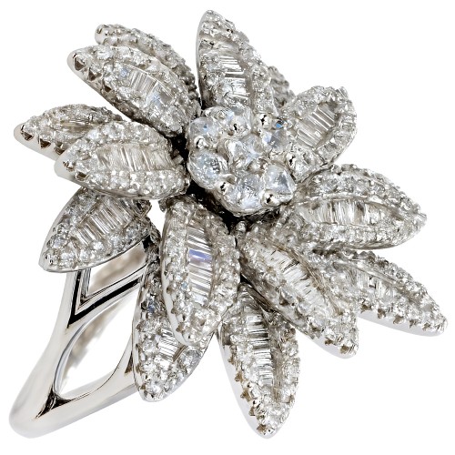 Ασημένιο δαχτυλίδι λουλούδι 925 με ζιργκόν Ασημένιο δαχτυλίδι λουλούδι 925 με ζιργκόν