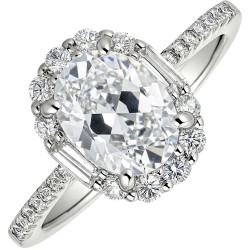 Ασημένιο οβάλ μονόπετρο δαχτυλίδι 925 με ζιργκόν