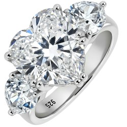 Ασημένιο δαχτυλίδι καρδιά 925 με ζιργκόν