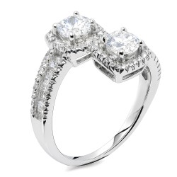 Ασημένιο δαχτυλίδι 925 με ζιργκόν