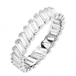 Ασημένιο ολόβερο δαχτυλίδι 925 με ζιργκόν