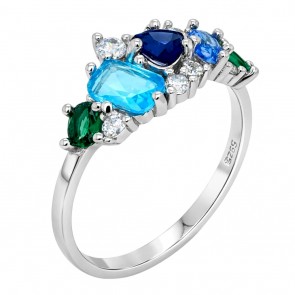 Ασημένιο δαχτυλίδι 925 με ζιργκόν