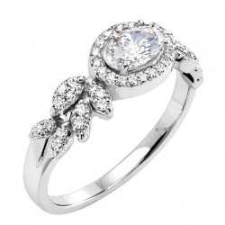 Ασημένιο οβάλ δαχτυλίδι 925 με ζιργκόν