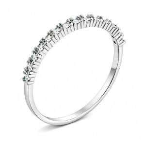 Ασημένιο μισόβερο δαχτυλίδι 925 με ζιργκόν