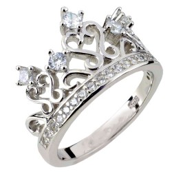 Ασημένιο δαχτυλίδι κορώνα 925