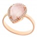Ασημένιο δαχτυλίδι σταγόνα 925 σε ροζ χρώμα