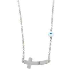 Ασημένιο κολιέ με σταυρό 925