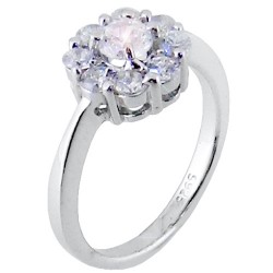 Ασημένιο δαχτυλίδι 925 με ζιργκόν