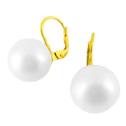 Ασημένια επιχρυσωμένα σκουλαρίκια 925 με πέρλες 