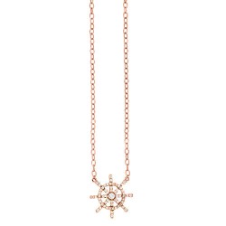 Ασημένιο κολιέ 925 σε ροζ χρώμα