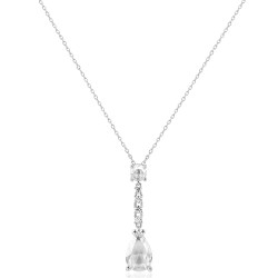 Ασημένιο κολιέ σταγόνα 925 με ζιργκόν