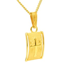 Ασημένιο επιχρυσωμένο κωνσταντινάτο κολιέ 925