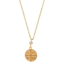 Ασημένιο επιχρυσωμένο κωνσταντινάτο κολιέ 925