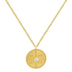 Ασημένιο επιχρυσωμένο κωνσταντινάτο κολιέ 925