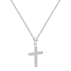 Ασημένιο κολιέ με σταυρό 925