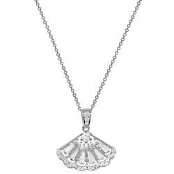 Ασημένιο κολιέ βεντάλια 925