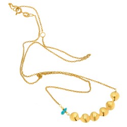 Ασημένιο επιχρυσωμένο κολιέ κοχύλια 925