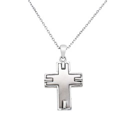 Ασημένιο κολιέ με σταυρό 925