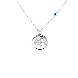 Ασημένιο κολιέ μαμά και μωρό 925