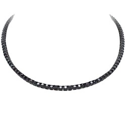 Ασημένιο κολιέ ριβιέρα 925 με μαύρο επιπλατίνωμα