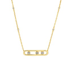 Ασημένιο επιχρυσωμένο κολιέ 925 με ζιργκόν