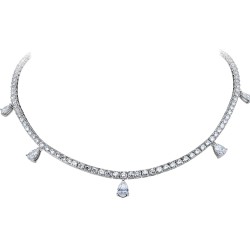 Ασημένιο κολιέ ριβιέρα 925 με ζιργκόν