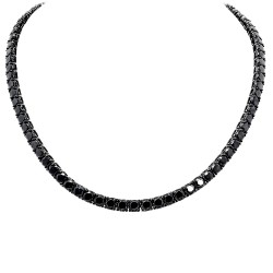 Ασημένιο κολιέ ριβιέρα 925 με ζιργκόν