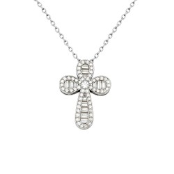 Ασημένιο κολιέ με σταυρό 925