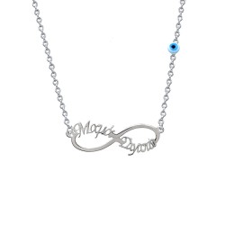 Ασημένιο κολιέ άπειρο-μαμά 925