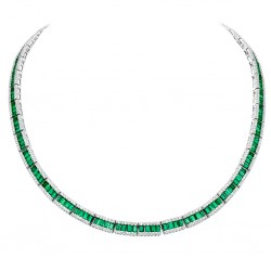 Ασημένιο κολιέ ριβιέρα 925 με ζιργκόν