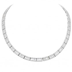 Ασημένιο κολιέ ριβιέρα 925 με ζιργκόν