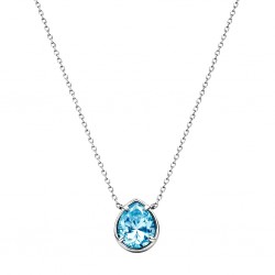 Ασημένιο κολιέ σταγόνα 925 με ζιργκόν