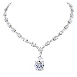 Ασημένιο κολιέ ριβιέρα 925 με ζιργκόν