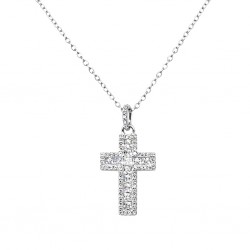 Ασημένιο κολιέ με σταυρό 925