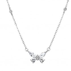 Ασημένιο κολιέ πεταλούδα 925 με ζιργκόν