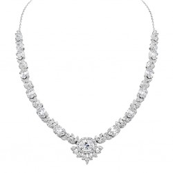 Ασημένιο νυφικό κολιέ 925 με ζιργκόν