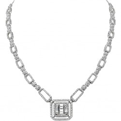 Ασημένιο νυφικό κολιέ 925 με ζιργκόν